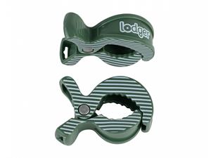 lodger Swaddle clips groen met print